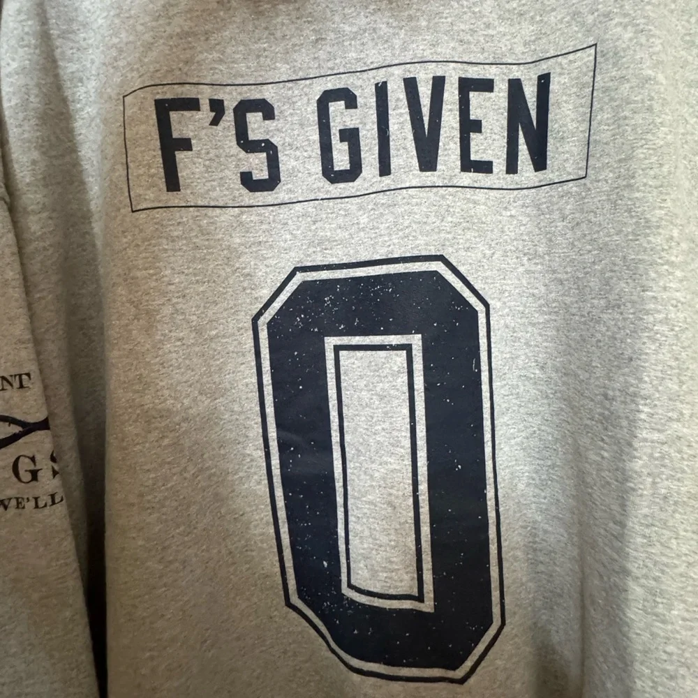 Patriot Zero F’s Given #0 Military Grunt Style High End Gray Men’s 3XL Hoodie - Picture 9 of 9